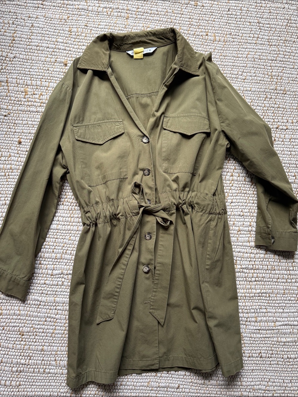 Zara Olive Shirt Dress